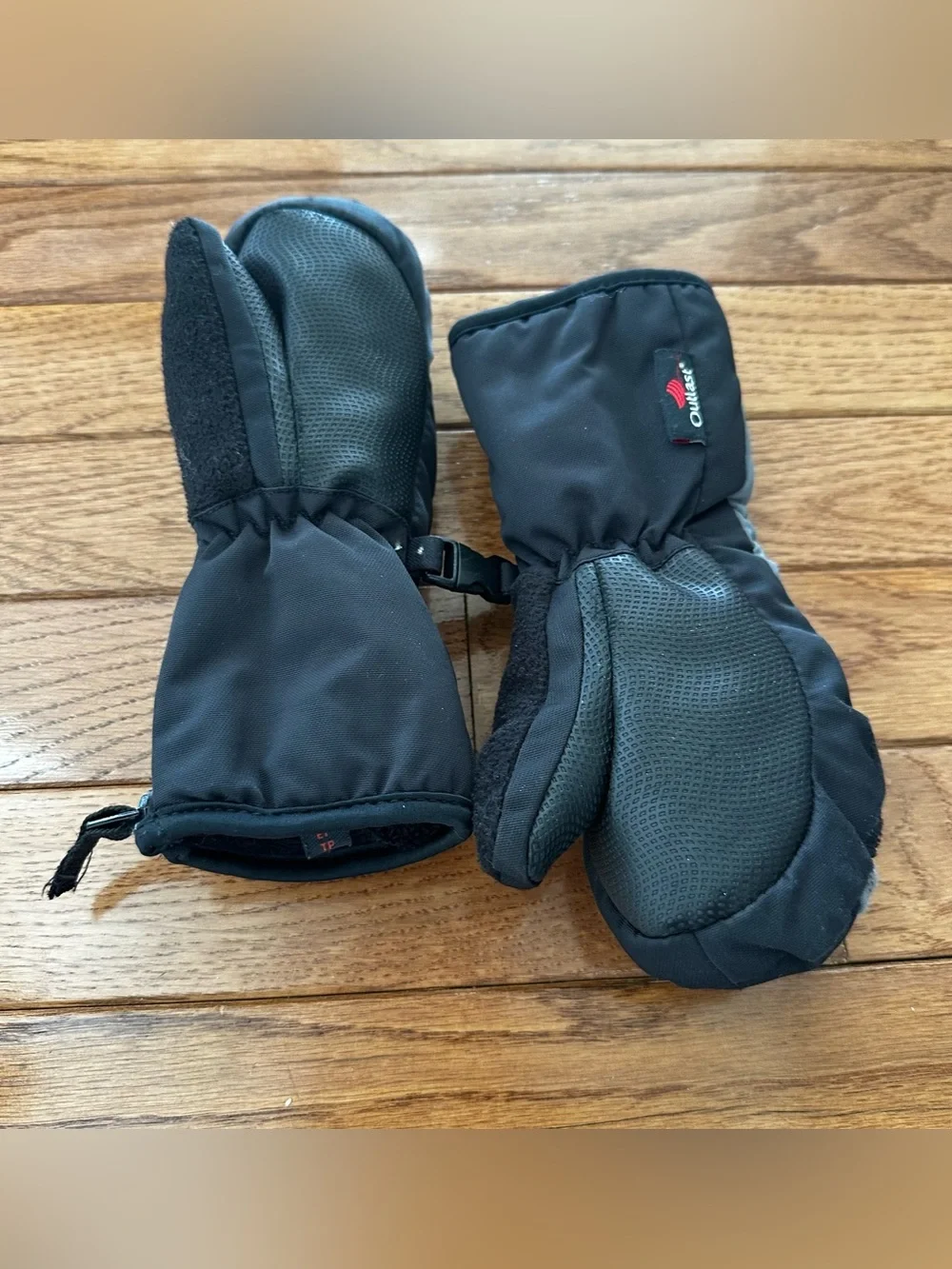 Head kids mittens Black & Gray Winter mittens XS lined outlast